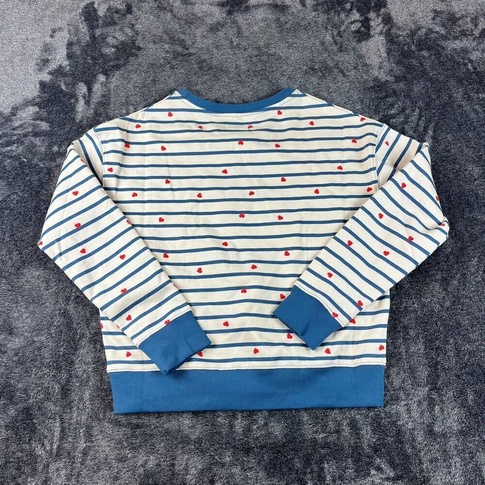 Pact Scattered Hearts Slouchy Sweatshirt Fleece Crewneck S Organic Cotton NWT - Picture 8 of 10
